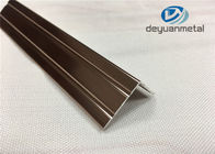 perfiles de aluminio de bronce de pulido GB/75237-2004 del ajuste del ángulo de 0.15m m