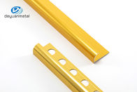 6063 perfiles de la esquina de aluminio alrededor forman el color oro para el ajuste de la pared