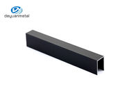 Ajuste en forma de &quot;U&quot; de aluminio de la teja 6063 para el color del negro de la decoración del piso o de la pared