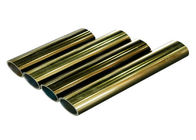 Oro de pulido y perfil de aluminio de Champán, tubo del aluminio 6063-T6