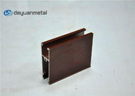 Protuberancia de aluminio del grano de madera del genio T5 del color de Brown para Windows de desplazamiento