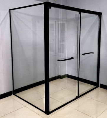 1.0 mm de espesor puerta doble corredera con ángulo de retorno perfiles de ducha de aluminio