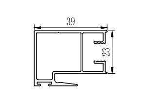 Perfiles de extrusión de ventanas correderas de aluminio con recubrimiento en polvo color bronce