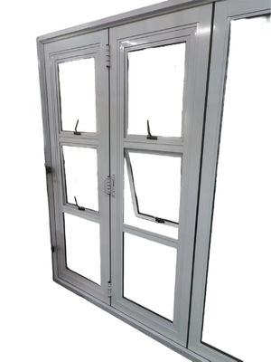 Perfiles de aluminio para ventanas abatibles de Sudáfrica con recubrimiento de polvo blanco
