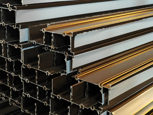 Profiles de puertas de patio de aluminio con revestimiento en polvo de bronce Sudáfrica