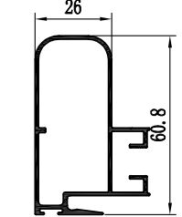 Perfil de aluminio con recubrimiento en polvo de aleación 6063 para puertas y ventanas de patio