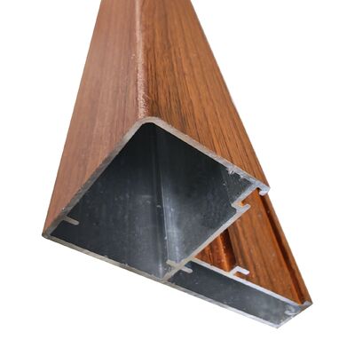 Perfiles de ventanas de aluminio abatibles con veta de madera para el mercado latinoamericano