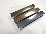 Oro de plata de pulido y champán de la aleación 6463 de los perfiles de aluminio superficiales de la ducha