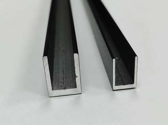 SGS Certificado de ancho personalizado de aluminio U Profile de vidrio